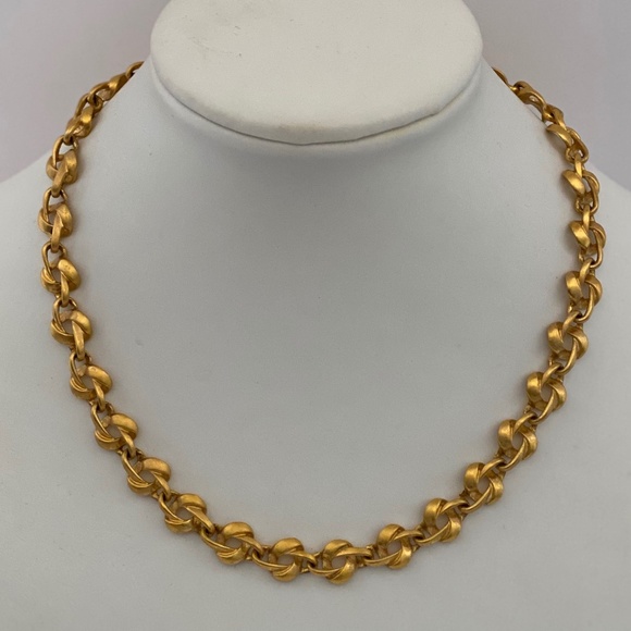 Monet Jewelry - Monet Vintage Brushed Gold Chain Link Choker